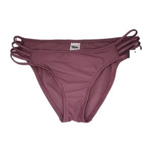 Mossimo Ribbed Strappy Hipster Bikini Bottoms Dusty Rose Women's M